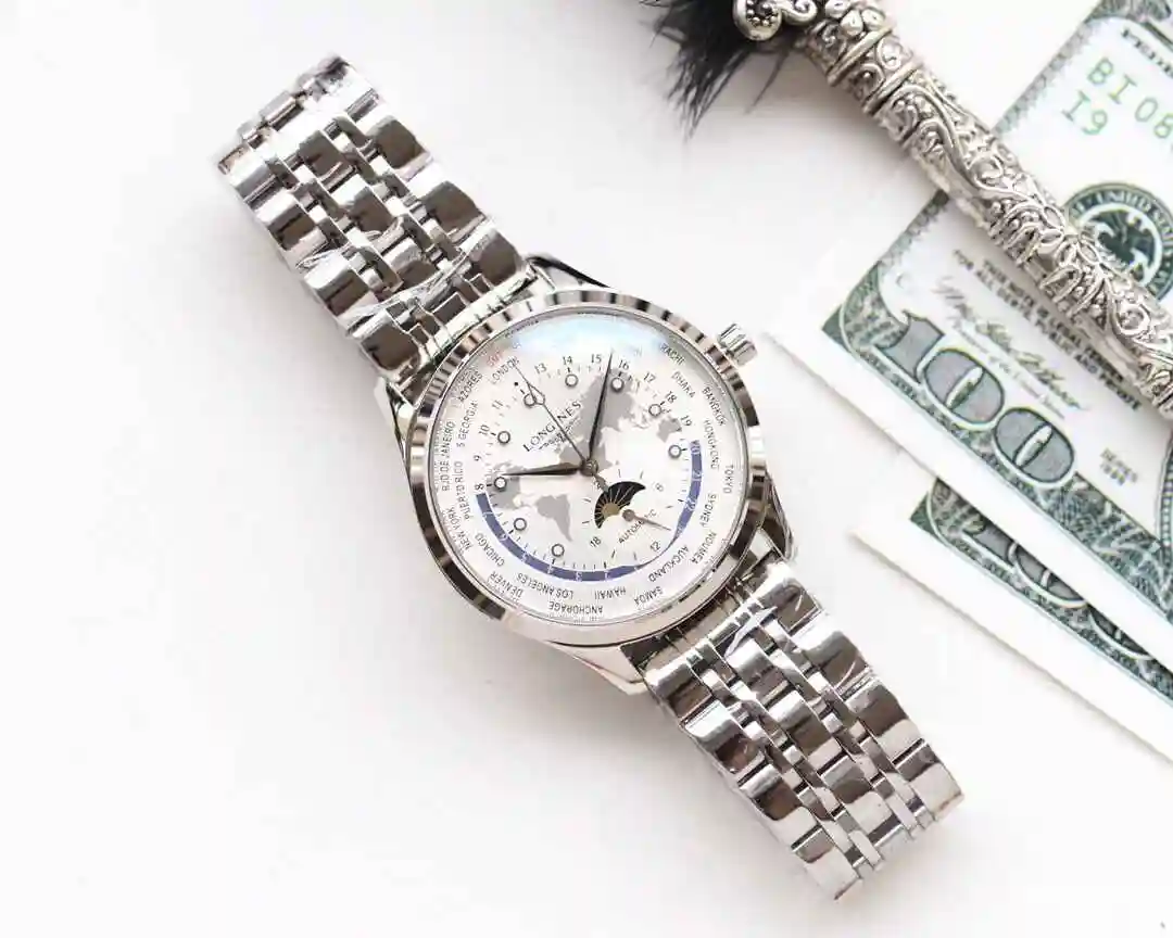 General Watches Longines watch for men with original fully automatic mechanical movement, top grade 316 precision steel case with mineral super strong mirror diameter 42mm KK04350 view 6