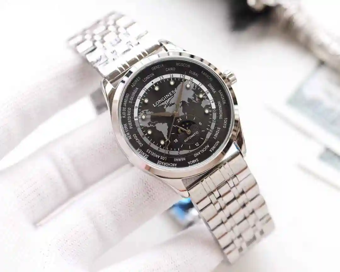 General Watches Longines watch for men with original fully automatic mechanical movement, top grade 316 precision steel case with mineral super strong mirror diameter 42mm KK04350 view 9