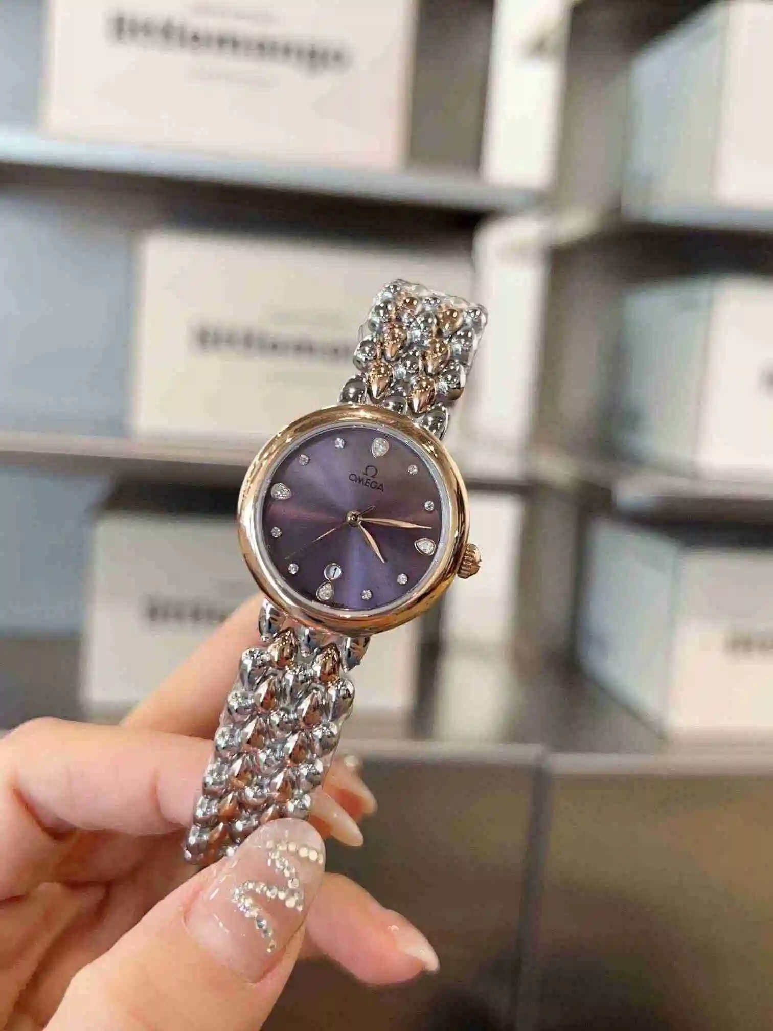 General Watches OMEGA Omega Watch Women's Watch Paired with Original Fully Automatic Mechanical Movement Top Grade 316 Precision Steel Case with Mineral Super Strong Mirror Diameter 28mm KK02750 view 7