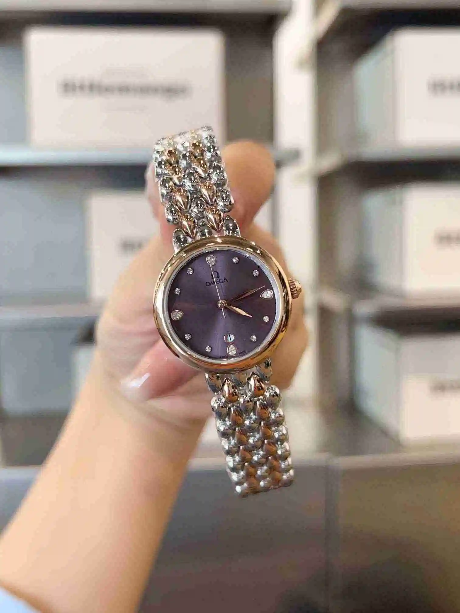 General Watches OMEGA Omega Watch Women's Watch Paired with Original Fully Automatic Mechanical Movement Top Grade 316 Precision Steel Case with Mineral Super Strong Mirror Diameter 28mm KK02750 view 9