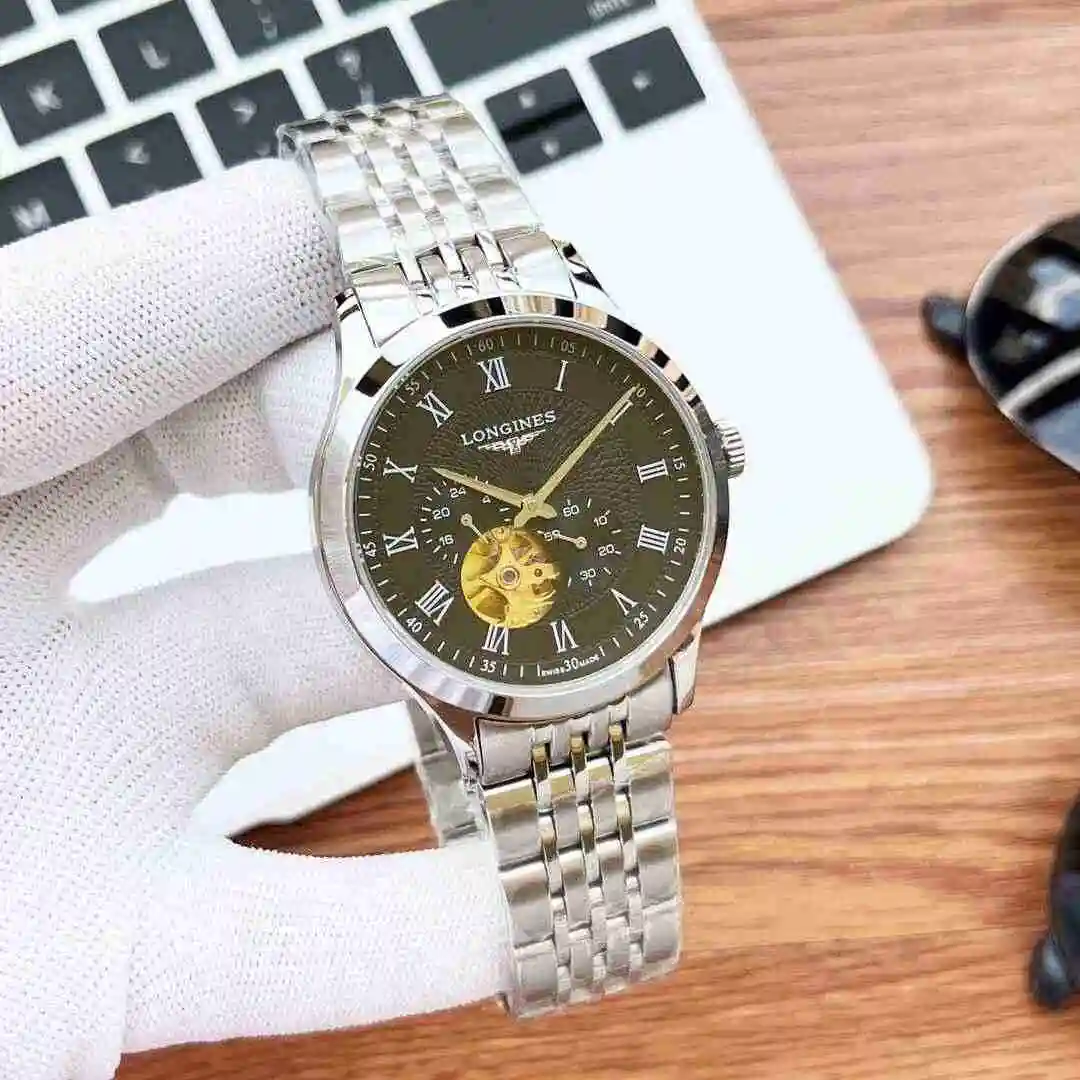 General Watches Longines watch for men with original fully automatic mechanical movement, top grade 316 precision steel case with mineral super strong mirror diameter of 39mm KK05250 view 9