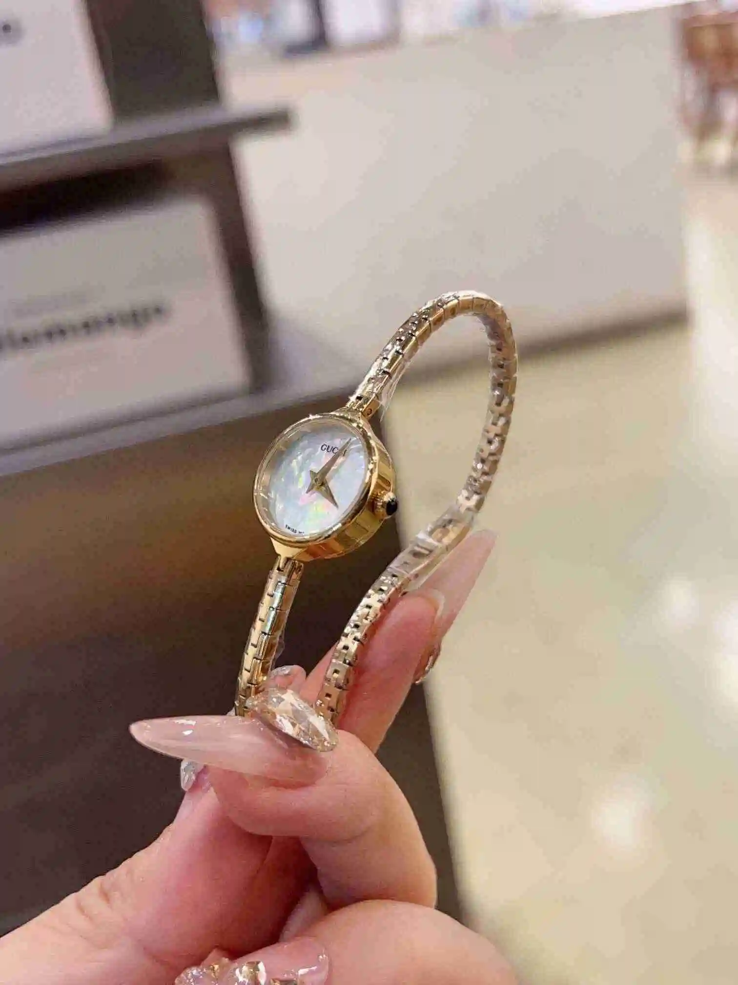 General Watches Gucci GUCCI Women's Watch Paired with Original Fully Automatic Mechanical Movement, Top Grade 316 Precision Steel Case with Mineral Super Strong Mirror Diameter 23mm KK view 6