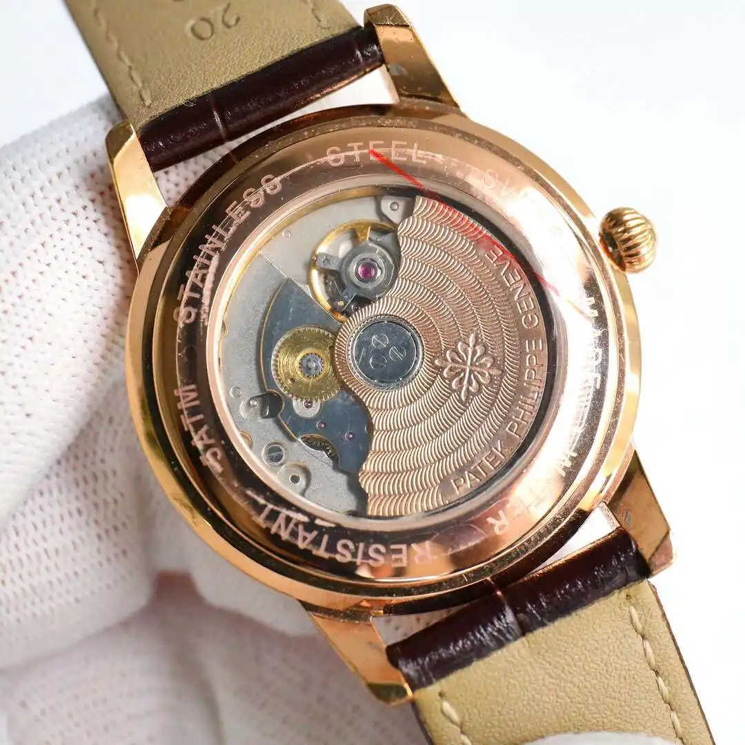 General Watches Patek Philippe Patek@Philippe watch men's watch with original fully automatic mechanical movement top 316 stainless steel case strap mineral super mirror diameter 40mm KK09850 view 4