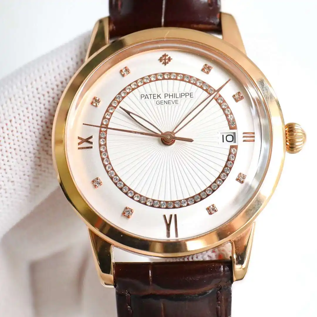 General Watches Patek Philippe Patek@Philippe watch men's watch with original fully automatic mechanical movement top 316 stainless steel case strap mineral super mirror diameter 40mm KK09850 view 7