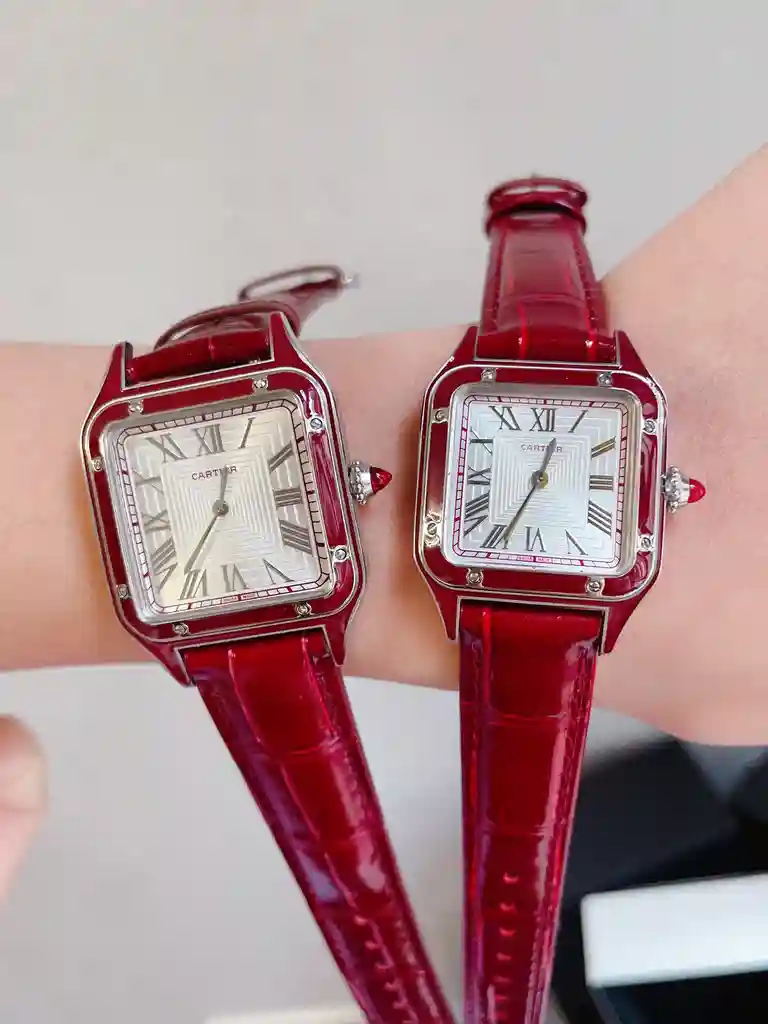 General Watches Cartier Ka@Diya Watch Couple's Watch with Original Fully Automatic Mechanical Movement Top-grade 316 Stainless Steel Case Strap Mineral Super-Strong Mirror Diameter Male 32mm Female 28mm KK3450 2 view 3