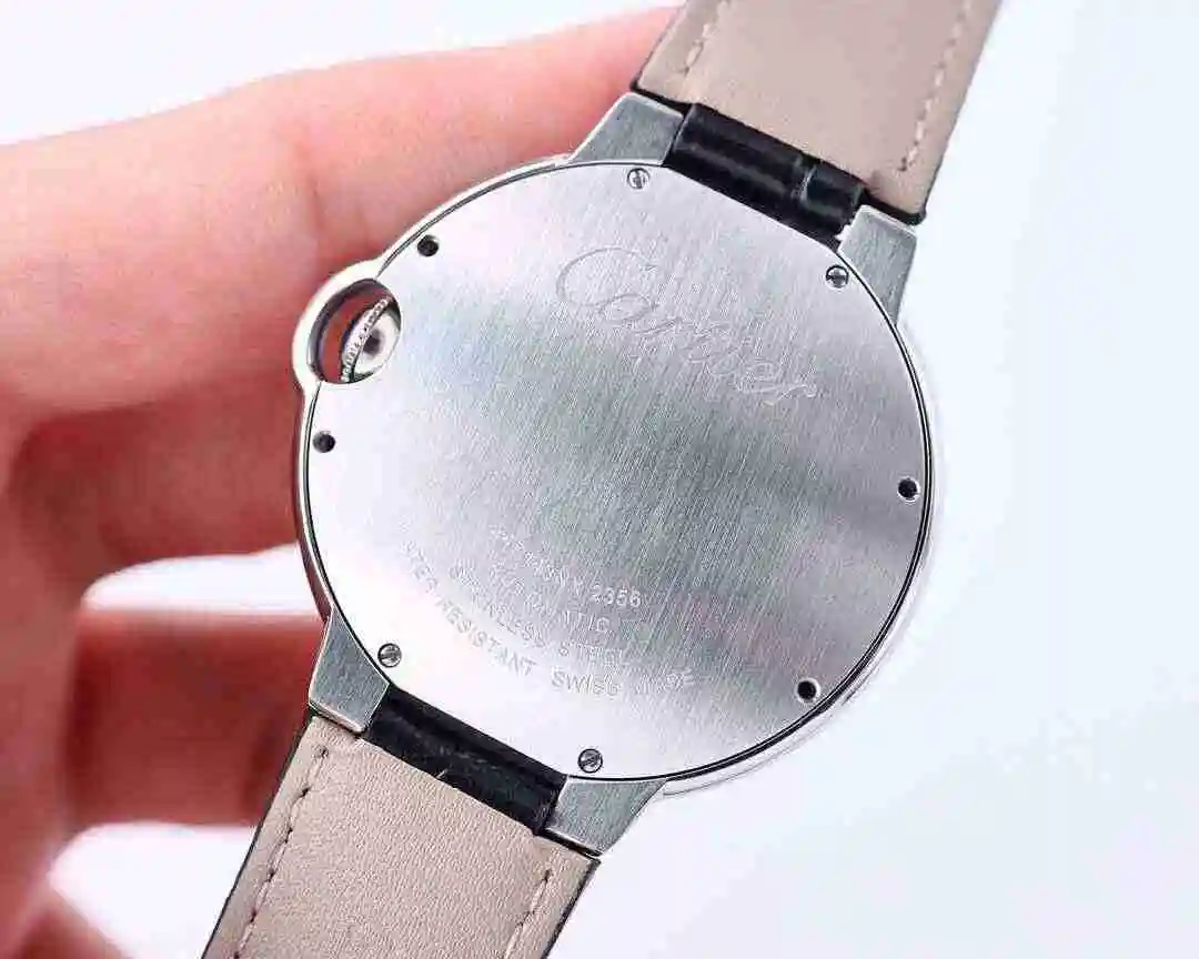 General Watches Cartier Watch Couple Paired Watch with Original Fully Automatic Mechanical Movement Top grade 316 Precision Steel Case with Mineral Super Strong Mirror Diameter Large 42mm Small 33mm kk07500 view 3