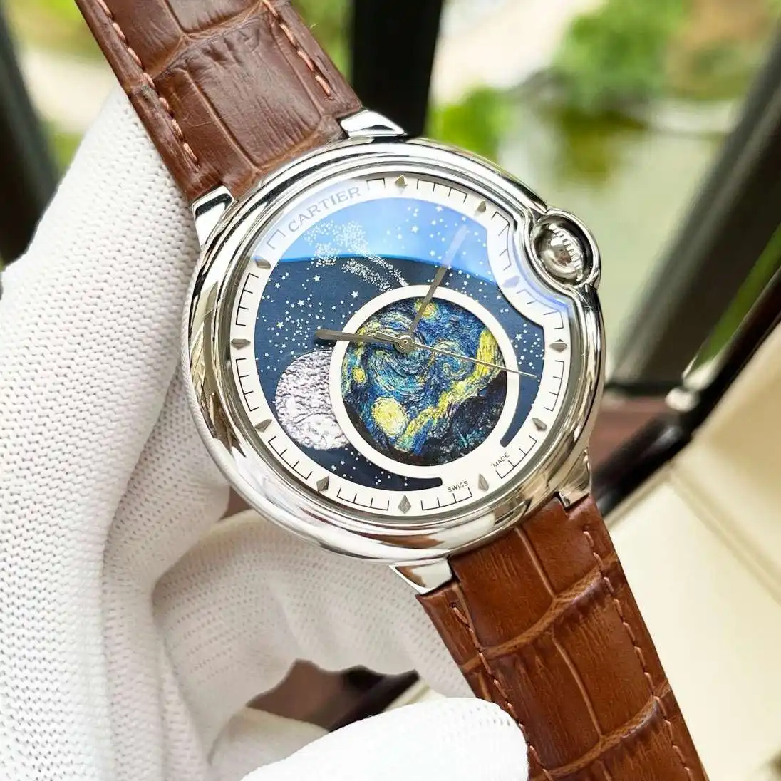 General Watches Watch Men's watch with original fully automatic mechanical movement, top 316 stainless steel case and strap, mineral super mirror, diameter 44mm KK ) view 8