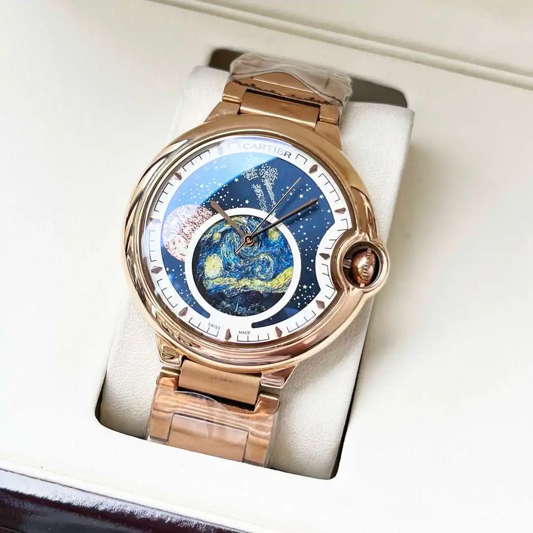 General Watches Watch Men's watch with original fully automatic mechanical movement, top 316 stainless steel case and strap, mineral super mirror, diameter 44mm KK ) view 9