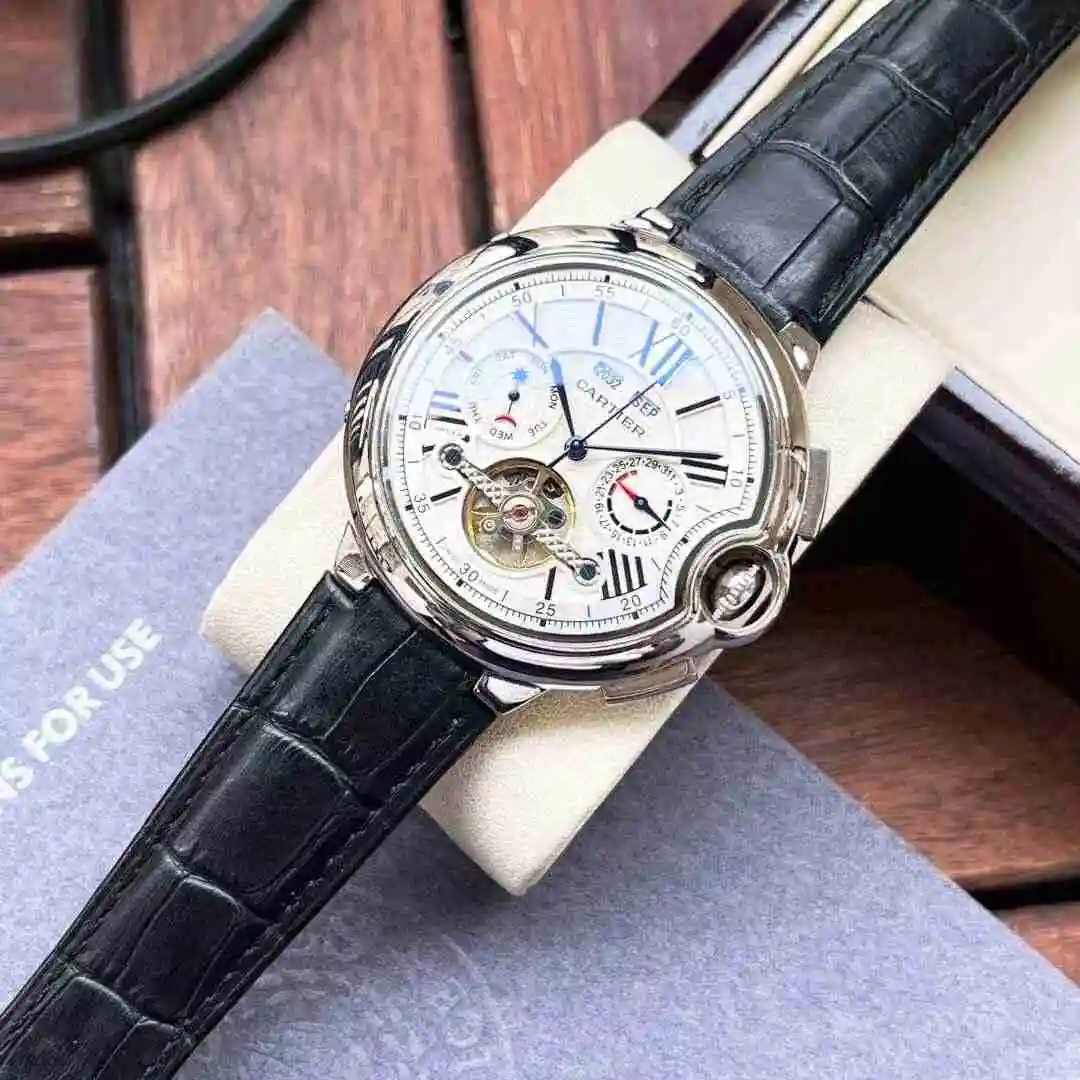 General Watches Cartier Watch Men's Watch Paired with Original Fully Automatic Mechanical Movement Top Grade 316 Precision Steel Case with Mineral Super Strong Mirror Diameter 44mm KK05250 3 view 5