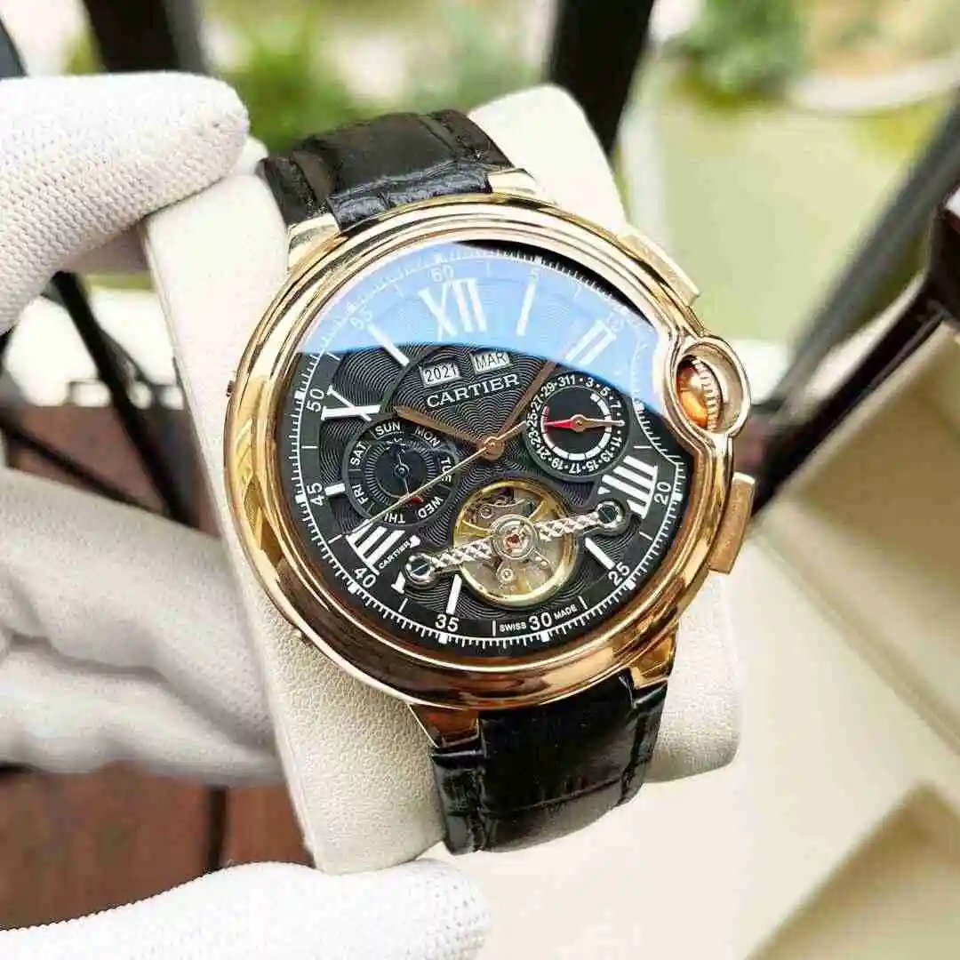 General Watches Cartier Watch Men's Watch Paired with Original Fully Automatic Mechanical Movement Top Grade 316 Precision Steel Case with Mineral Super Strong Mirror Diameter 44mm KK05250 3 view 6