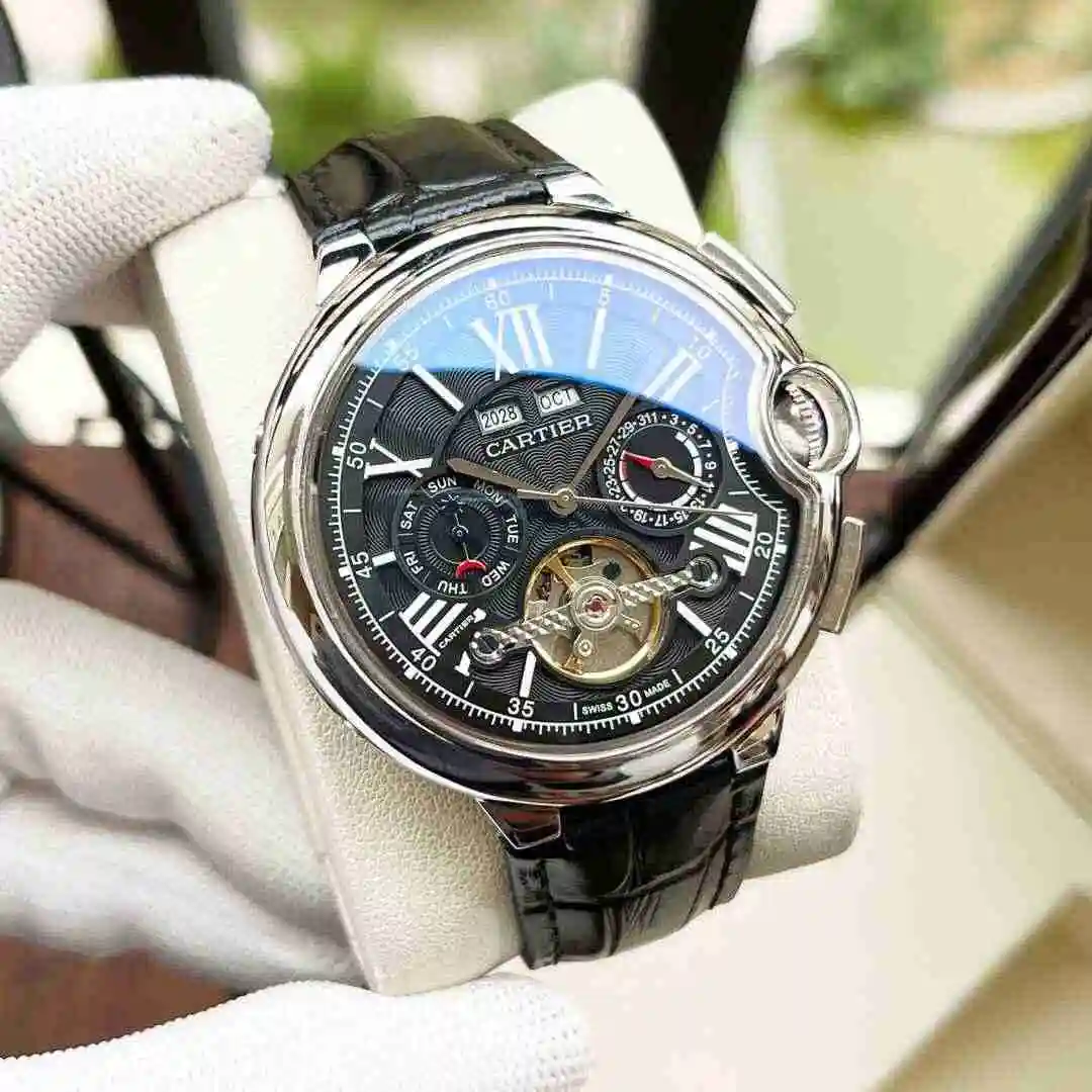 General Watches Cartier Watch Men's Watch Paired with Original Fully Automatic Mechanical Movement Top Grade 316 Precision Steel Case with Mineral Super Strong Mirror Diameter 44mm KK05250 3 view 7
