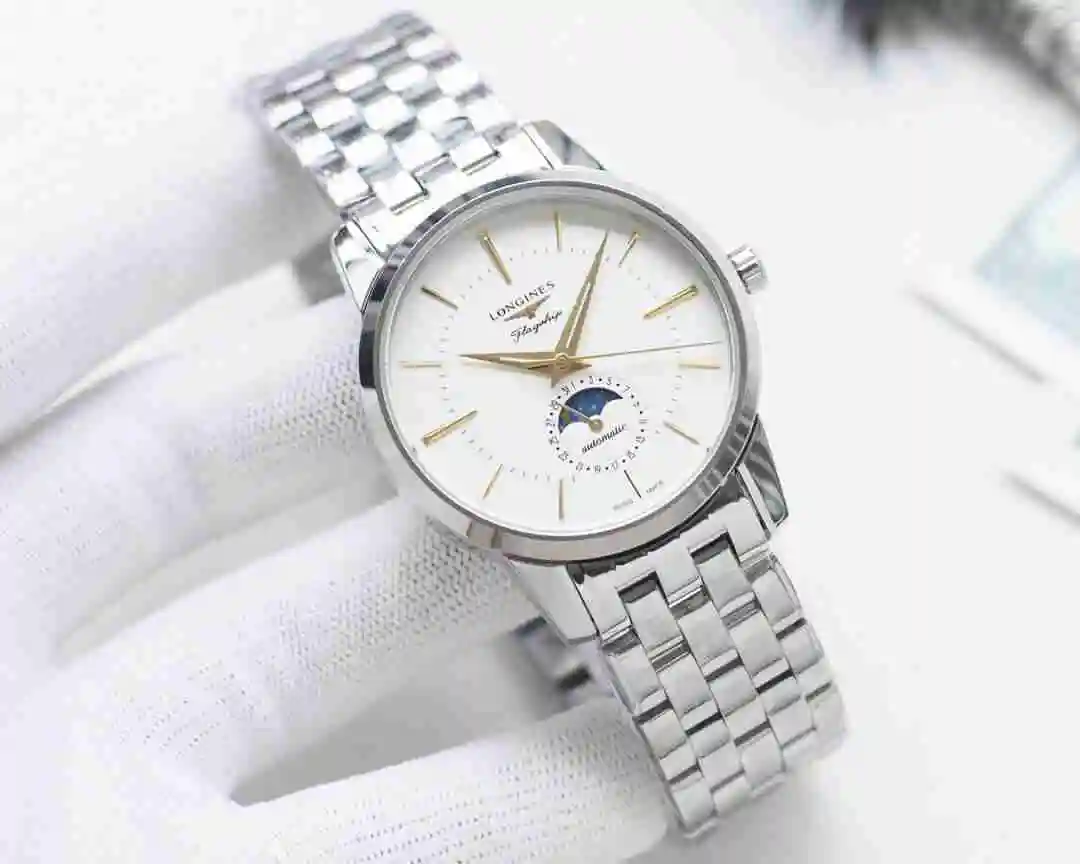 General Watches Longines Watch Men's Watch Paired with Original Fully Automatic Mechanical Movement Top Grade 316 Precision Steel Case with Mineral Super Strong Mirror Diameter 41mm KK03550 view 9