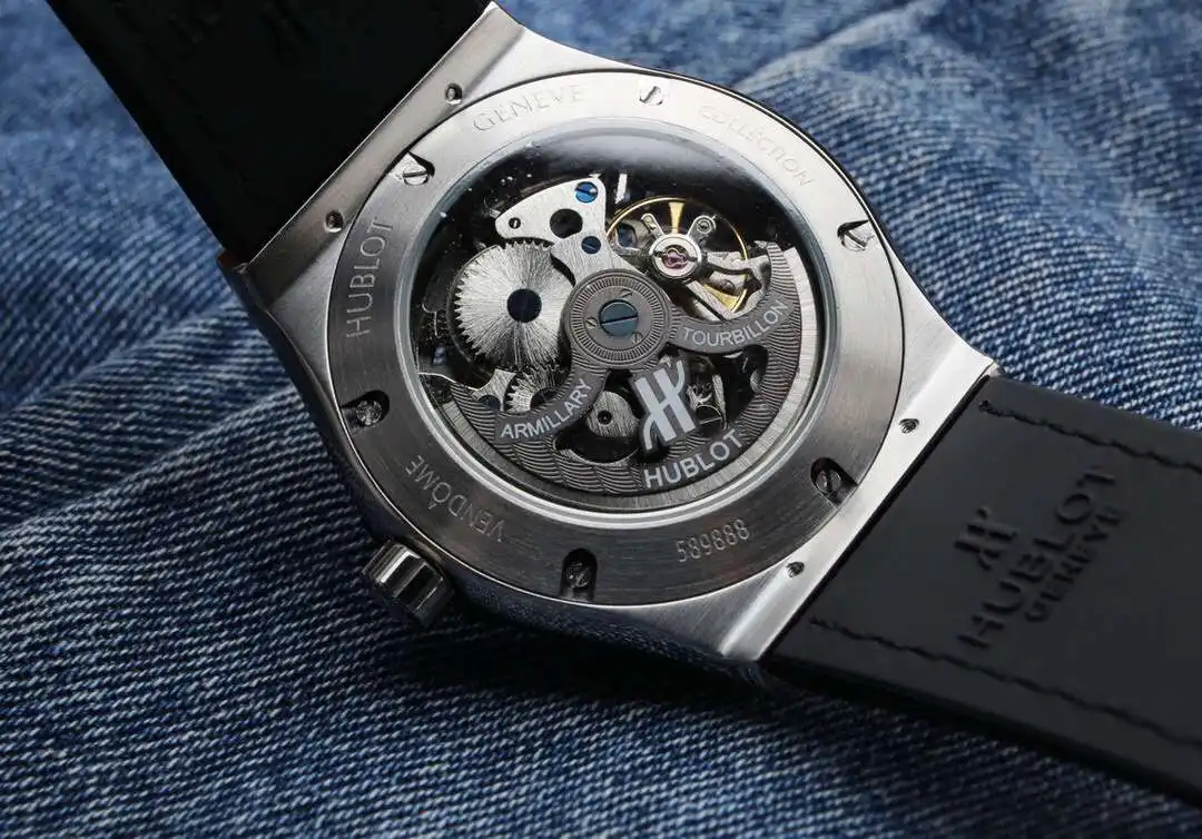 General Watches Hublot Heng@bao watch men's watch with original fully automatic mechanical movement top 316 stainless steel case strap mineral super mirror diameter 44mm KK06450 view 2