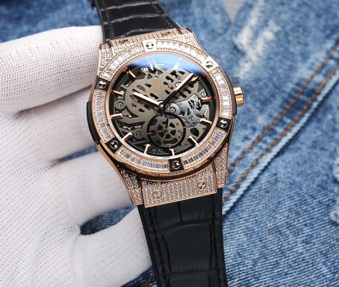 General Watches Hublot Heng@bao watch men's watch with original fully automatic mechanical movement top 316 stainless steel case strap mineral super mirror diameter 44mm KK06450 view 6