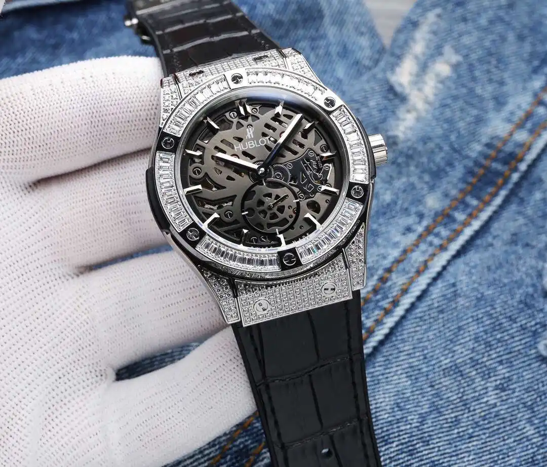 General Watches Hublot Heng@bao watch men's watch with original fully automatic mechanical movement top 316 stainless steel case strap mineral super mirror diameter 44mm KK06450 view 8