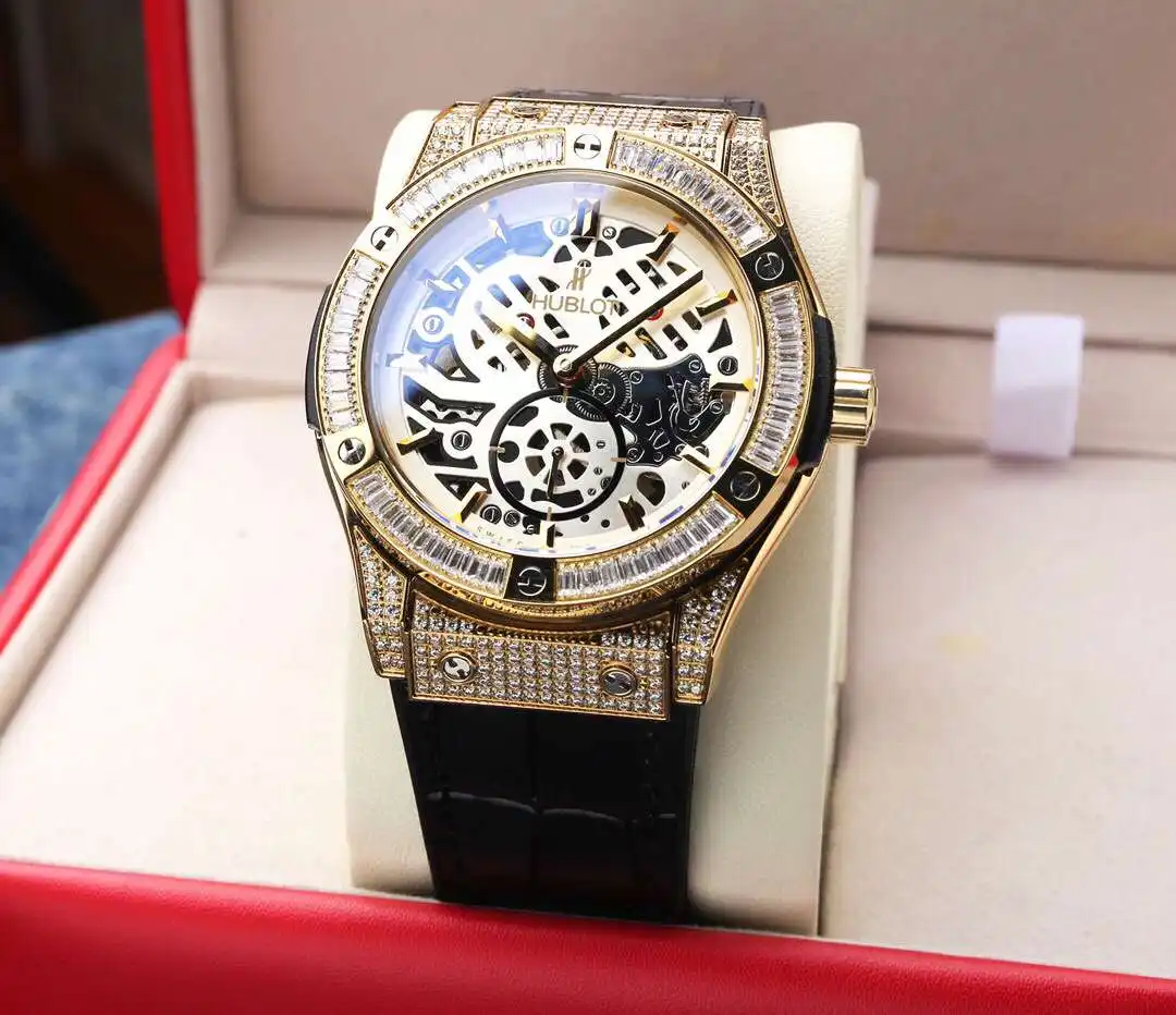 General Watches Hublot Heng@bao watch men's watch with original fully automatic mechanical movement top 316 stainless steel case strap mineral super mirror diameter 44mm KK06450 view 9
