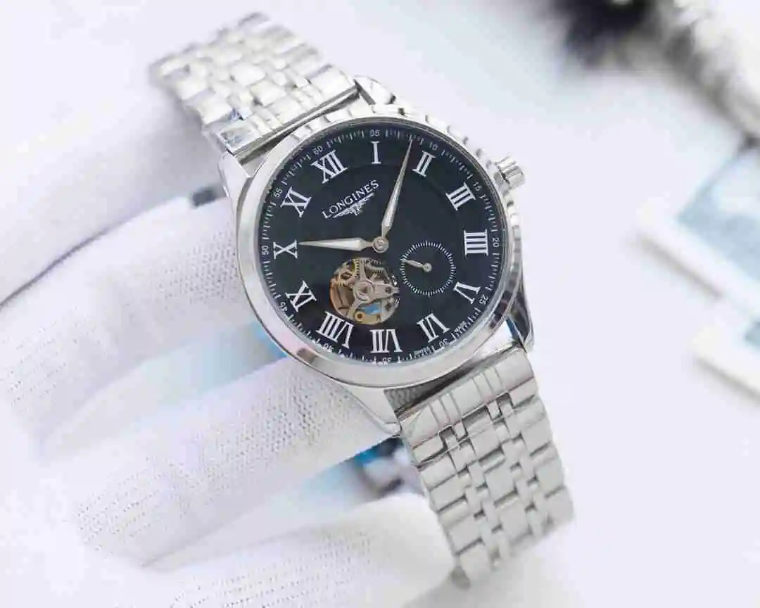 General Watches Longines watch for men with original fully automatic mechanical movement, top grade 316 precision steel case with mineral super strong mirror diameter 42mm KK04250 view 9