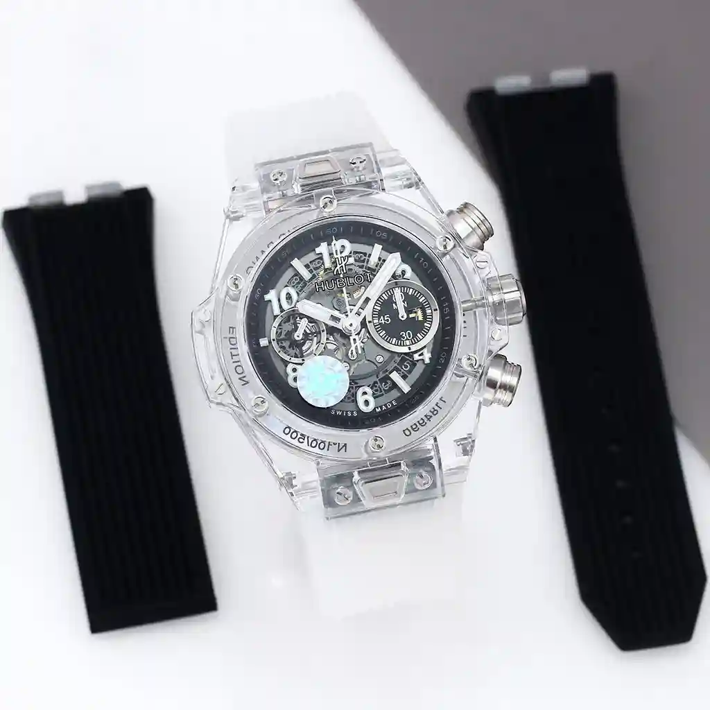 General Watches Hublot watch men's watch with original fully automatic mechanical movement top 316 stainless steel case strap mineral super mirror diameter 45mm KK016500 view 4