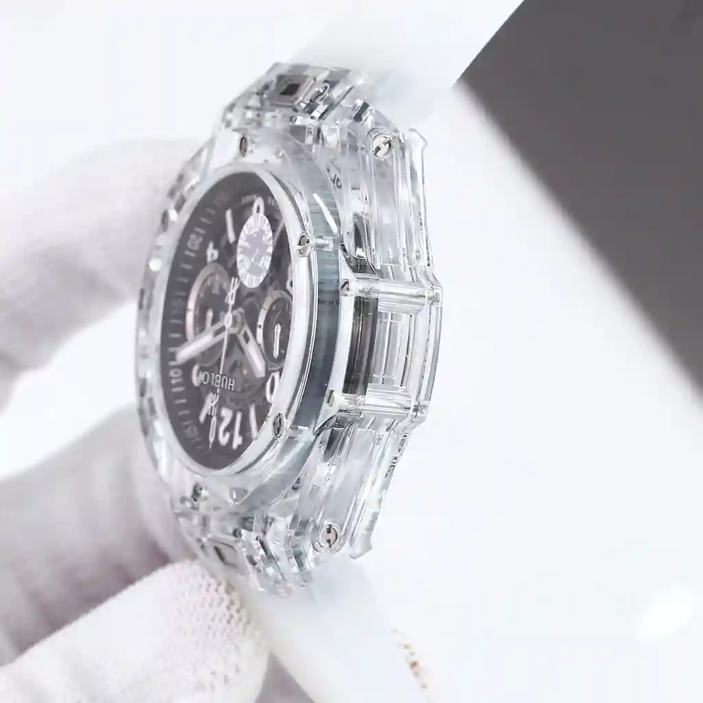 General Watches Hublot watch men's watch with original fully automatic mechanical movement top 316 stainless steel case strap mineral super mirror diameter 45mm KK016500 view 5