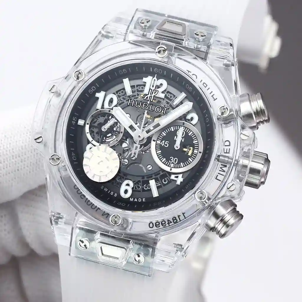 General Watches Hublot watch men's watch with original fully automatic mechanical movement top 316 stainless steel case strap mineral super mirror diameter 45mm KK016500 view 8