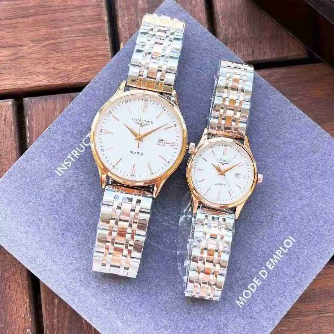 General Watches Longines Watch Couple Watch Paired with Original Fully Automatic Mechanical Movement Top Grade 316 Precision Steel Case with Mineral Super Strong Mirror Diameter Men's 40mm Women's 30mm KK view 5