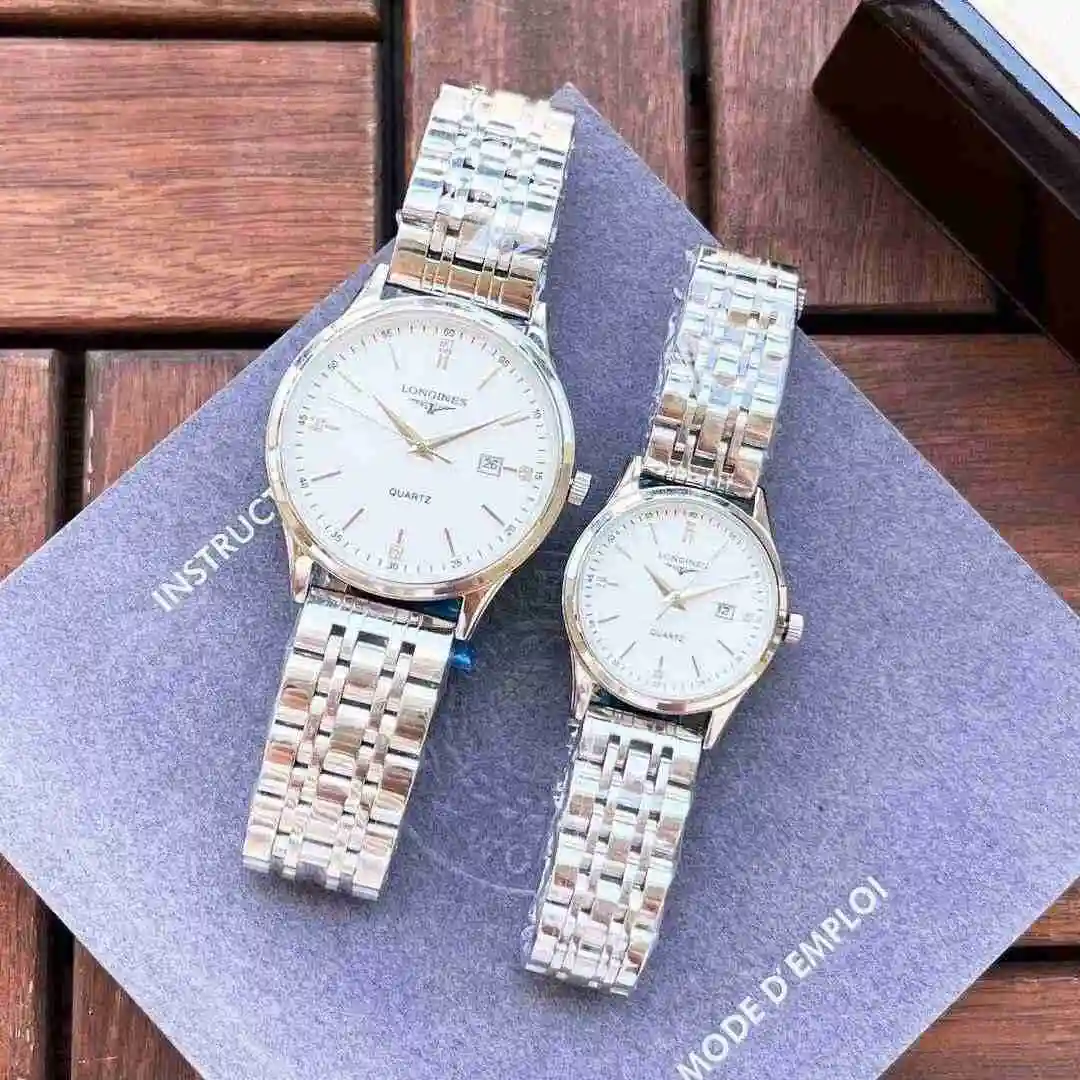 General Watches Longines Watch Couple Watch Paired with Original Fully Automatic Mechanical Movement Top Grade 316 Precision Steel Case with Mineral Super Strong Mirror Diameter Men's 40mm Women's 30mm KK view 6