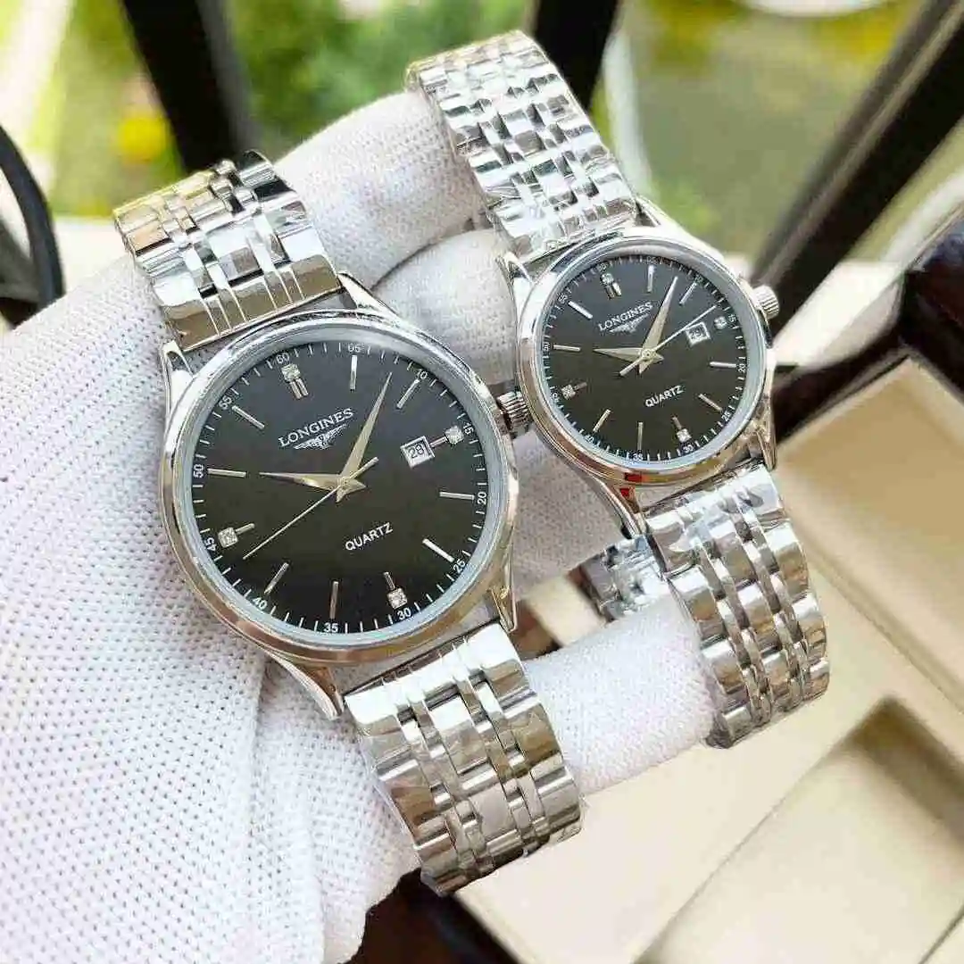 General Watches Longines Watch Couple Watch Paired with Original Fully Automatic Mechanical Movement Top Grade 316 Precision Steel Case with Mineral Super Strong Mirror Diameter Men's 40mm Women's 30mm KK view 8