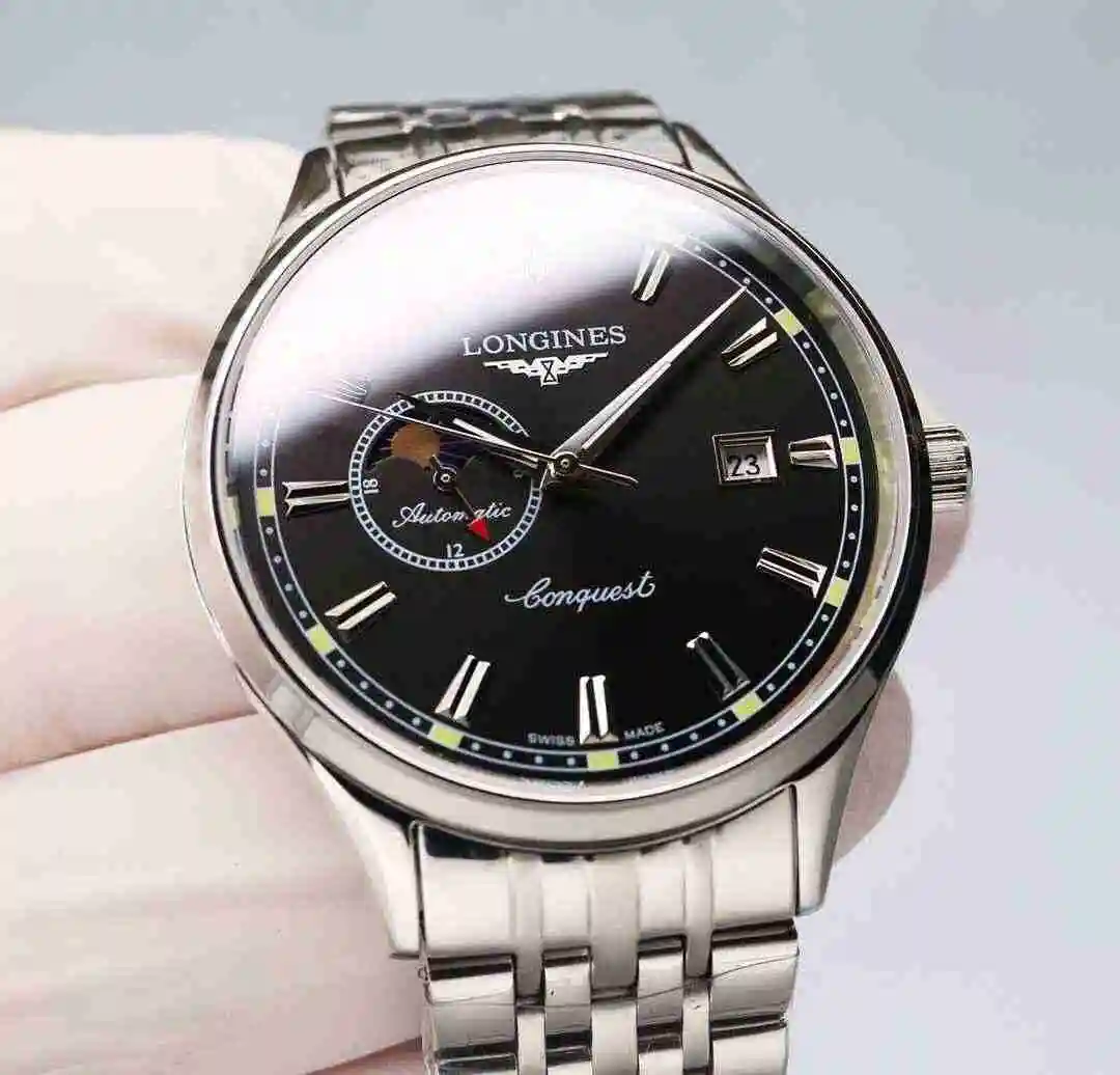 General Watches Longines Watch Men's Watch Paired with Original Fully Automatic Mechanical Movement Top Grade 316 Precision Steel Case with Mineral Super Strong Mirror Diameter 40mm KK06500 1 view 5