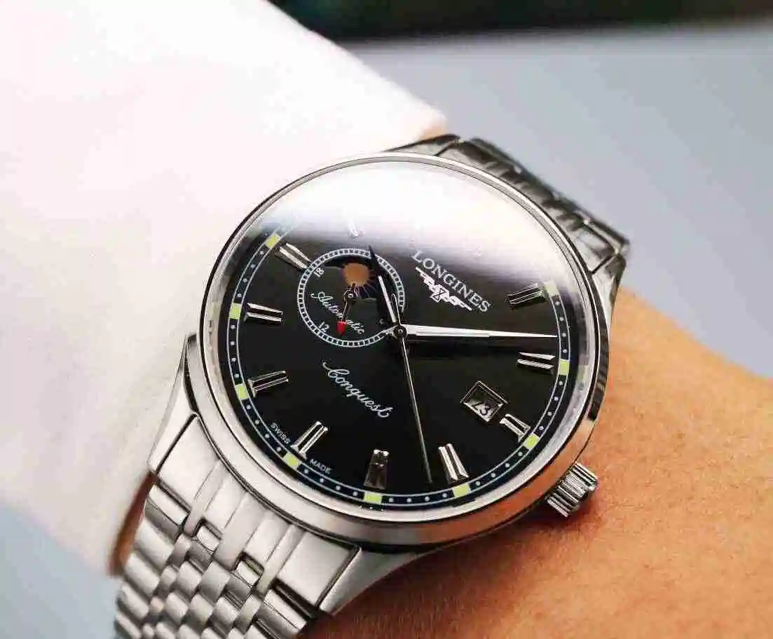 General Watches Longines Watch Men's Watch Paired with Original Fully Automatic Mechanical Movement Top Grade 316 Precision Steel Case with Mineral Super Strong Mirror Diameter 40mm KK06500 1 view 9