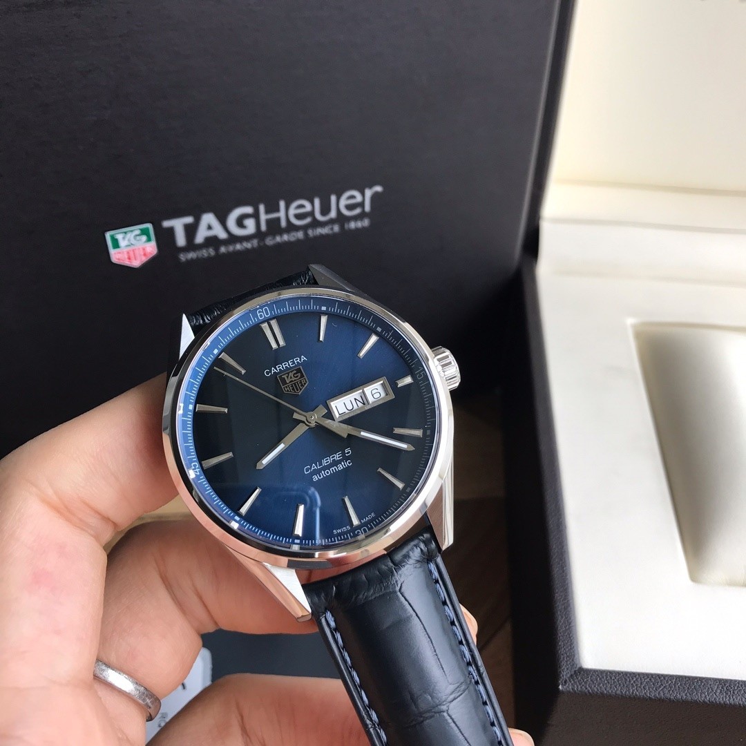 TAG Heuer Carrera Leather Strap Automatic Watch view 1