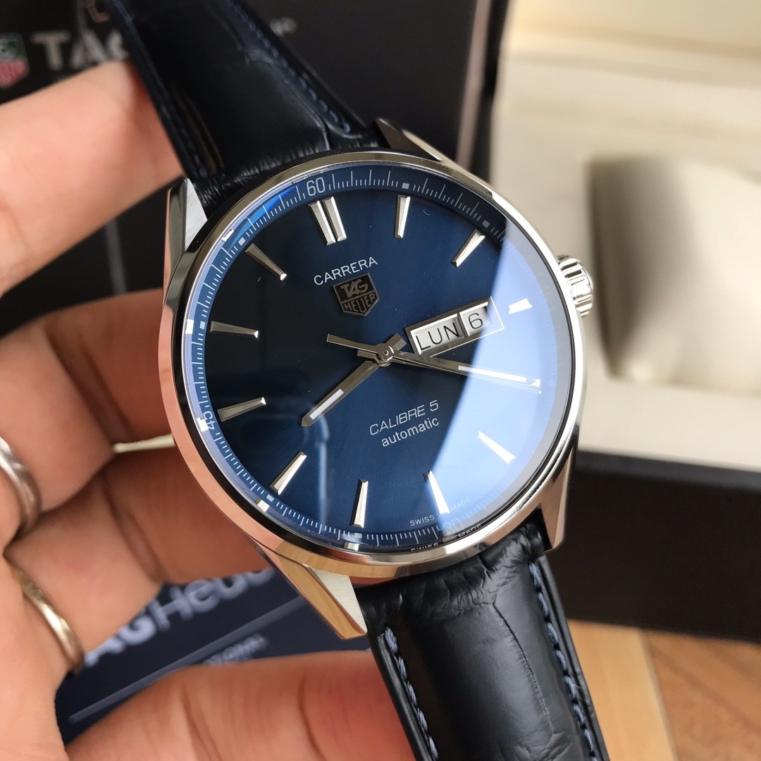 TAG Heuer Carrera Leather Strap Automatic Watch view 2