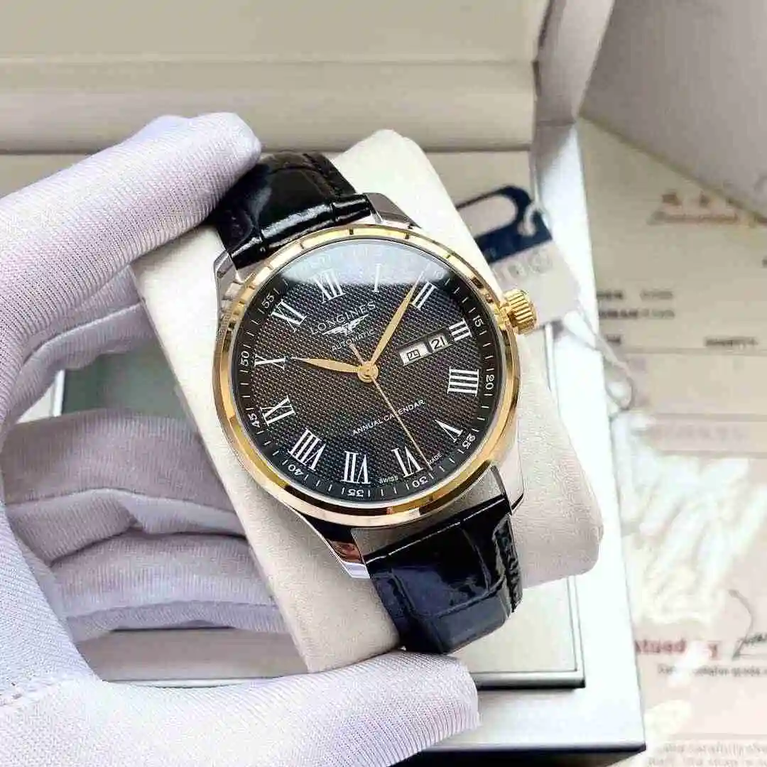 General Watches Longines Watch Men's Watch Paired with Original Fully Automatic Mechanical Movement Top Grade 316 Precision Steel Case with Mineral Super Strong Mirror Diameter 40mm KK view 5