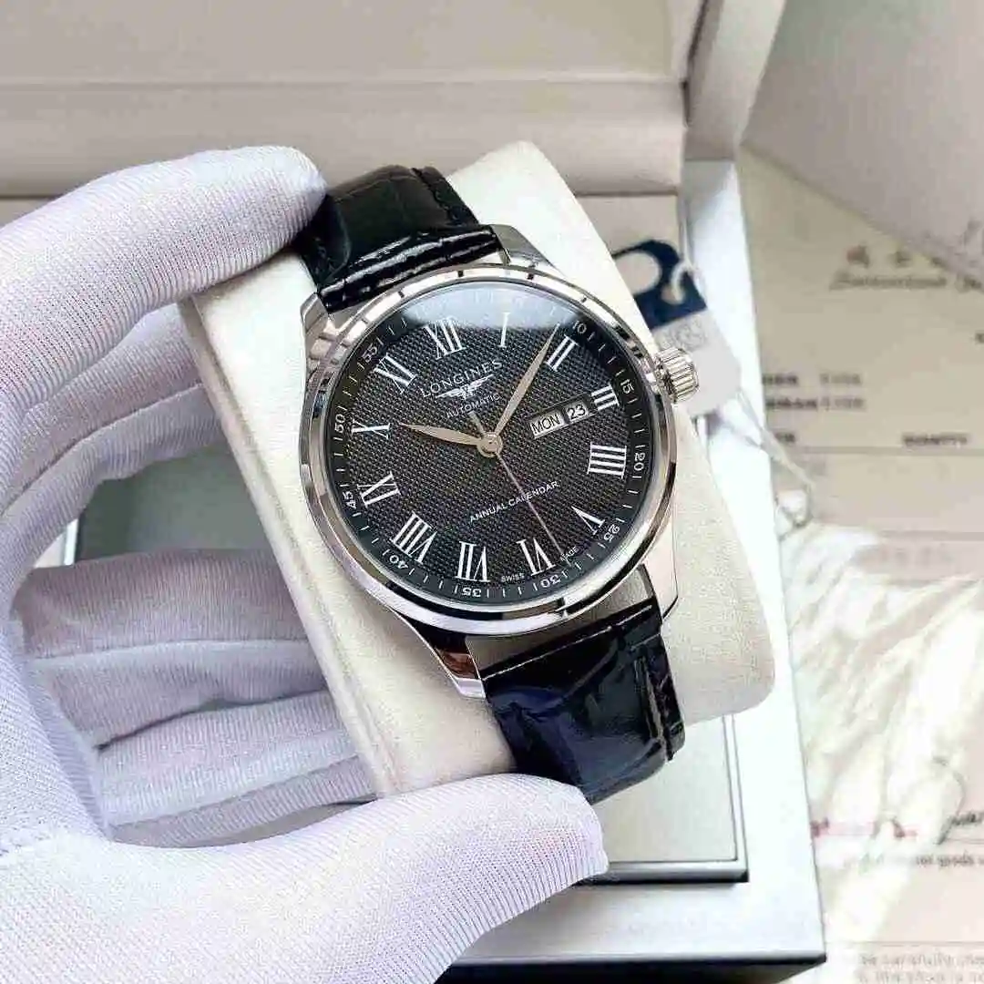 General Watches Longines Watch Men's Watch Paired with Original Fully Automatic Mechanical Movement Top Grade 316 Precision Steel Case with Mineral Super Strong Mirror Diameter 40mm KK view 6