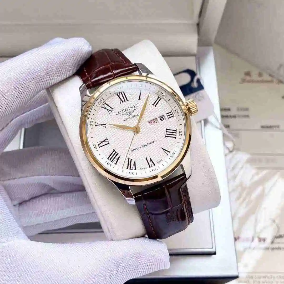 General Watches Longines Watch Men's Watch Paired with Original Fully Automatic Mechanical Movement Top Grade 316 Precision Steel Case with Mineral Super Strong Mirror Diameter 40mm KK view 7