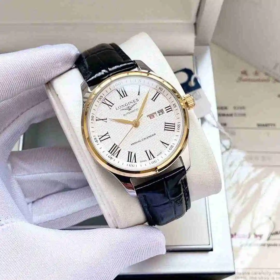 General Watches Longines Watch Men's Watch Paired with Original Fully Automatic Mechanical Movement Top Grade 316 Precision Steel Case with Mineral Super Strong Mirror Diameter 40mm KK view 8