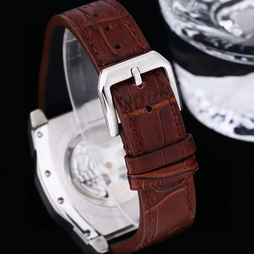 General Watches IWC men's watch with original fully automatic mechanical movement, top 316 stainless steel case and strap, mineral super mirror, diameter 43mm KK08500 1 view 2