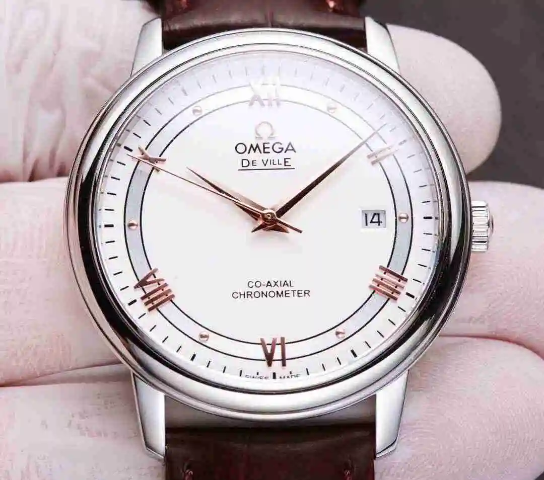 General Watches Omega Watch Couple Watch Paired with Original Fully Automatic Mechanical Movement Top Grade 316 Precision Steel Case Case with Mineral Super Strong Mirror Diameter Male 40mm Female 33mm KK05400 view 5