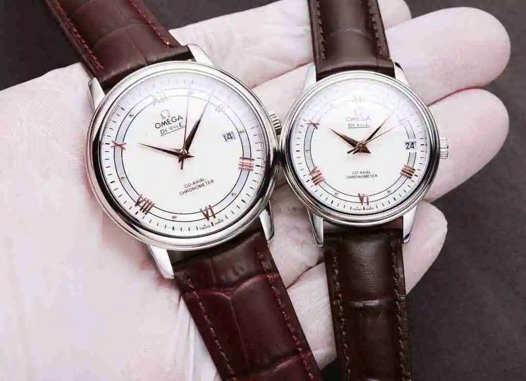 General Watches Omega Watch Couple Watch Paired with Original Fully Automatic Mechanical Movement Top Grade 316 Precision Steel Case Case with Mineral Super Strong Mirror Diameter Male 40mm Female 33mm KK05400 view 6