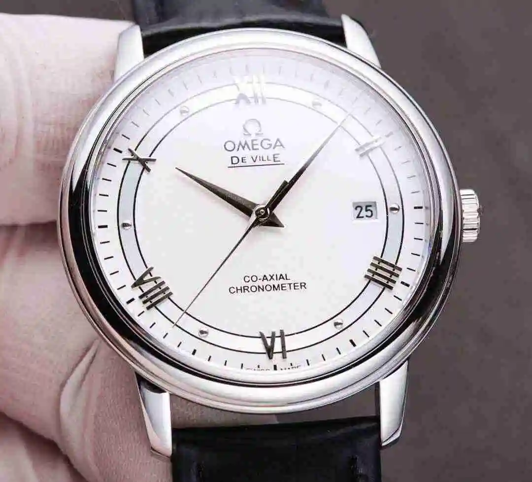General Watches Omega Watch Couple Watch Paired with Original Fully Automatic Mechanical Movement Top Grade 316 Precision Steel Case Case with Mineral Super Strong Mirror Diameter Male 40mm Female 33mm KK05400 view 9