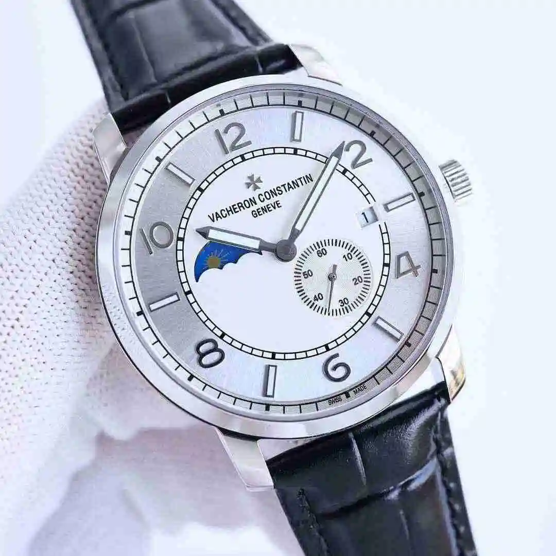 General Watches Vacheron Constantin Jiangshi Danton Watch Men's Watch Paired with Original Fully Automatic Mechanical Movement, Top Grade 316 Precision Steel Case with Mineral Super Strong Mirror Diameter 41mm kk07800 view 7
