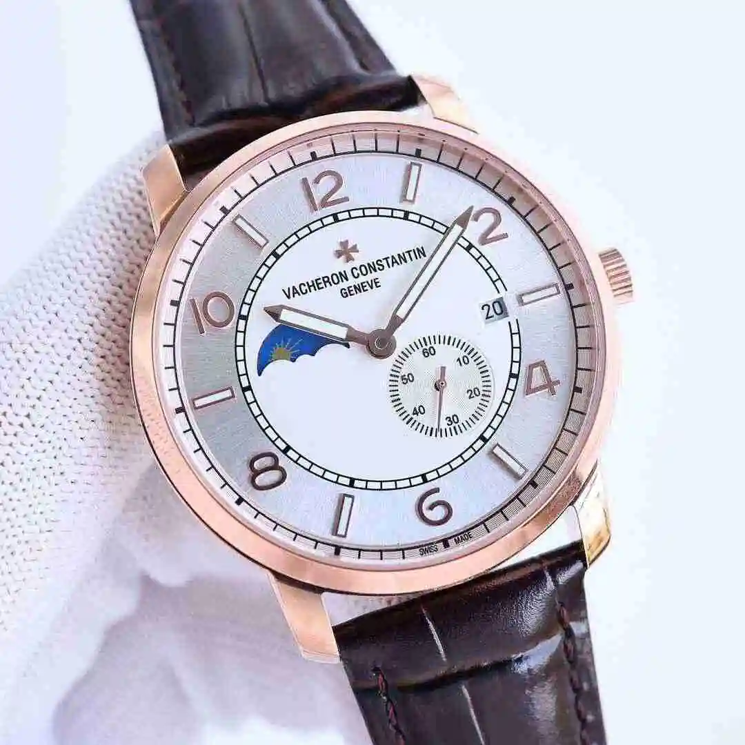 General Watches Vacheron Constantin Jiangshi Danton Watch Men's Watch Paired with Original Fully Automatic Mechanical Movement, Top Grade 316 Precision Steel Case with Mineral Super Strong Mirror Diameter 41mm kk07800 view 8