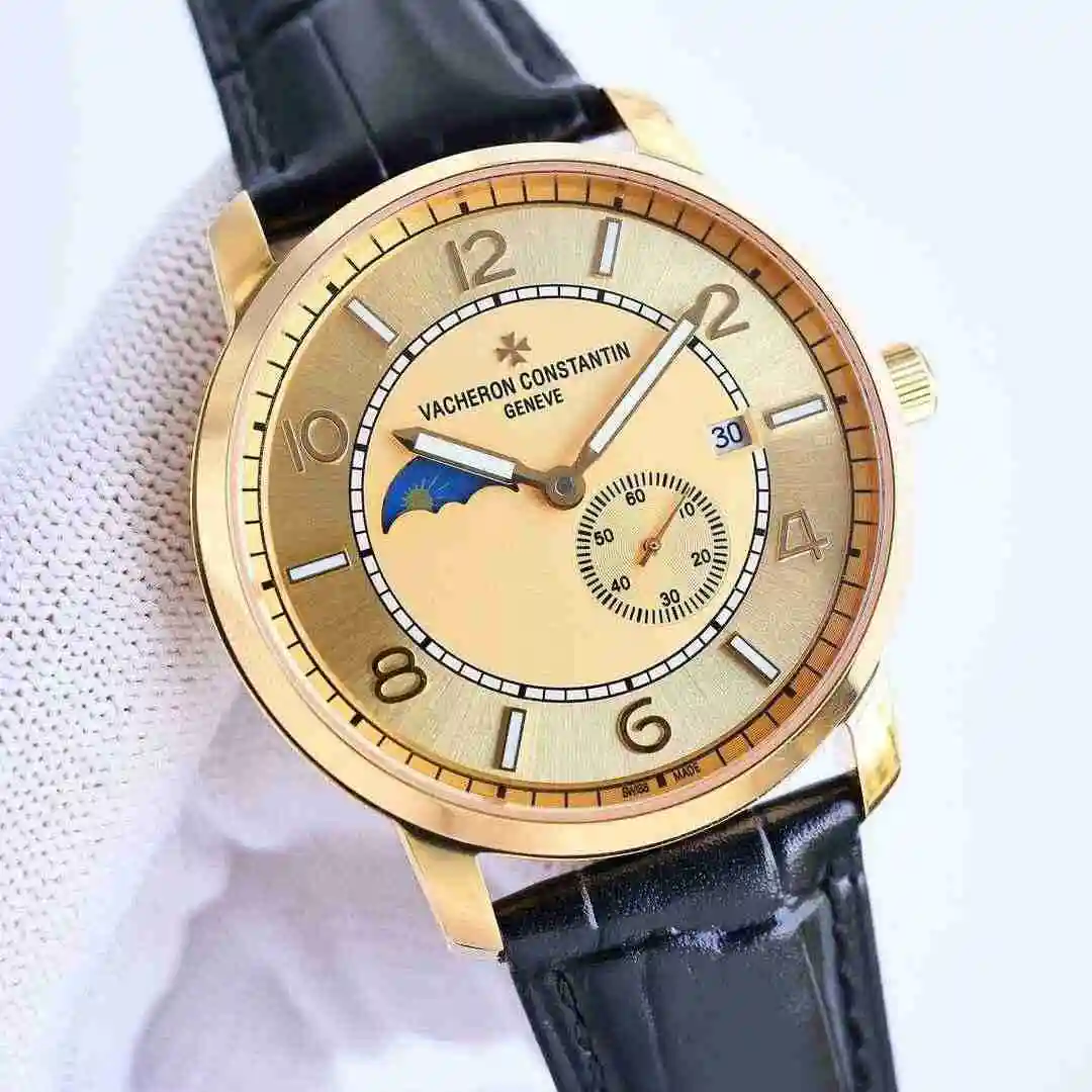General Watches Vacheron Constantin Jiangshi Danton Watch Men's Watch Paired with Original Fully Automatic Mechanical Movement, Top Grade 316 Precision Steel Case with Mineral Super Strong Mirror Diameter 41mm kk07800 view 9