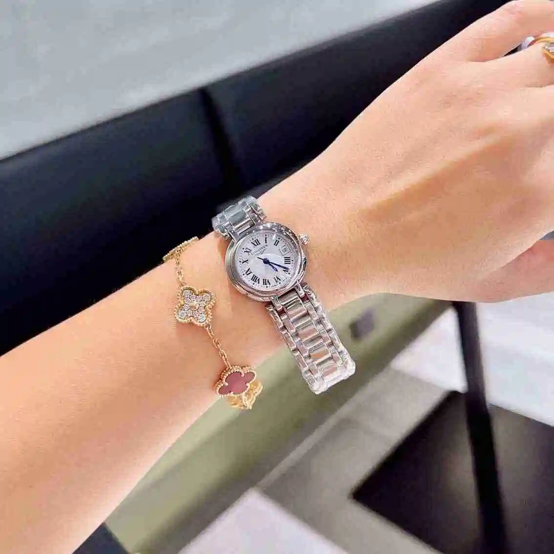 General Watches Longines Watch Women's Watch Paired with Original Fully Automatic Mechanical Movement Top grade 316 Precision Steel Case with Mineral Super Strong Mirror Diameter 26mm KK03650 view 3