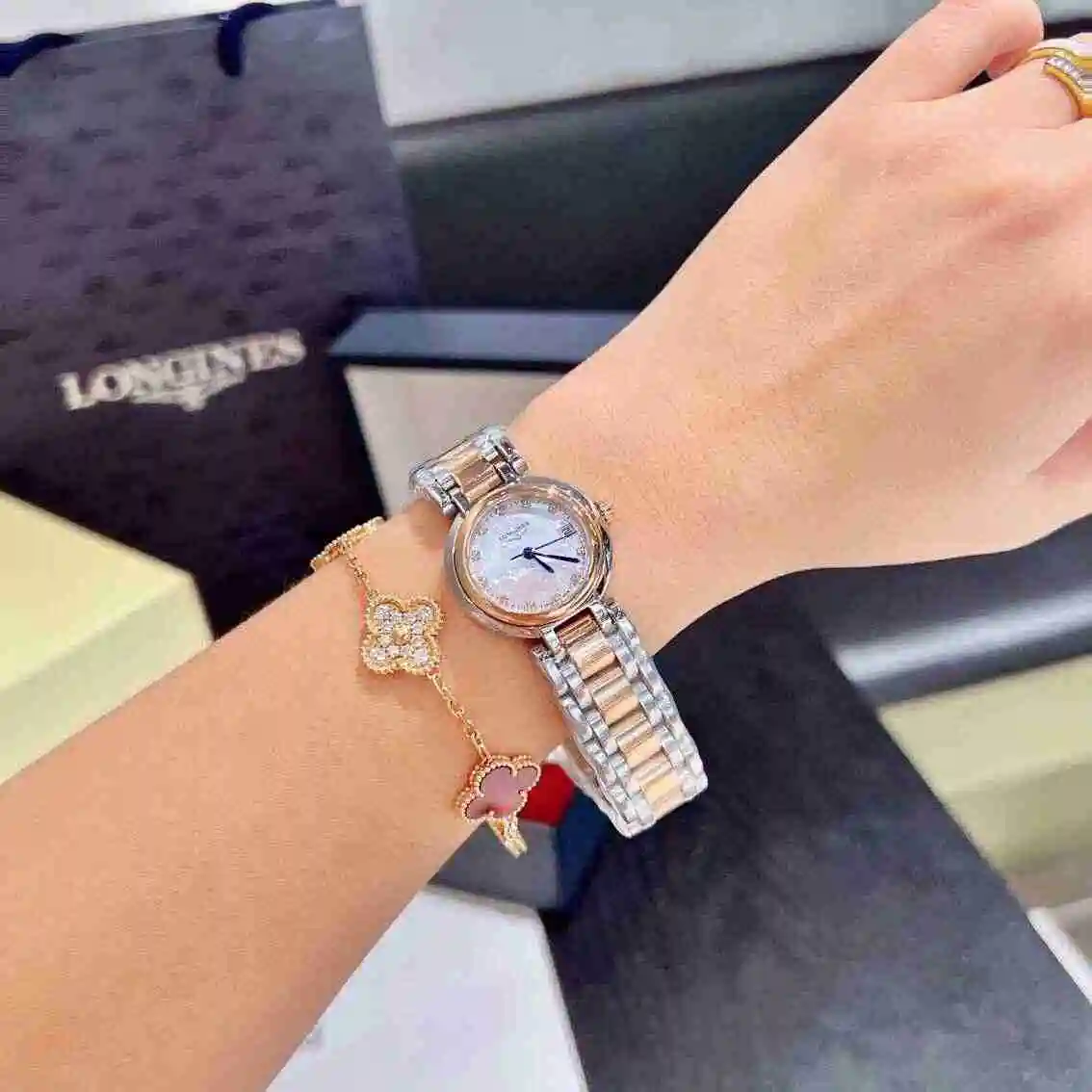 General Watches Longines Watch Women's Watch Paired with Original Fully Automatic Mechanical Movement Top grade 316 Precision Steel Case with Mineral Super Strong Mirror Diameter 26mm KK03650 view 4