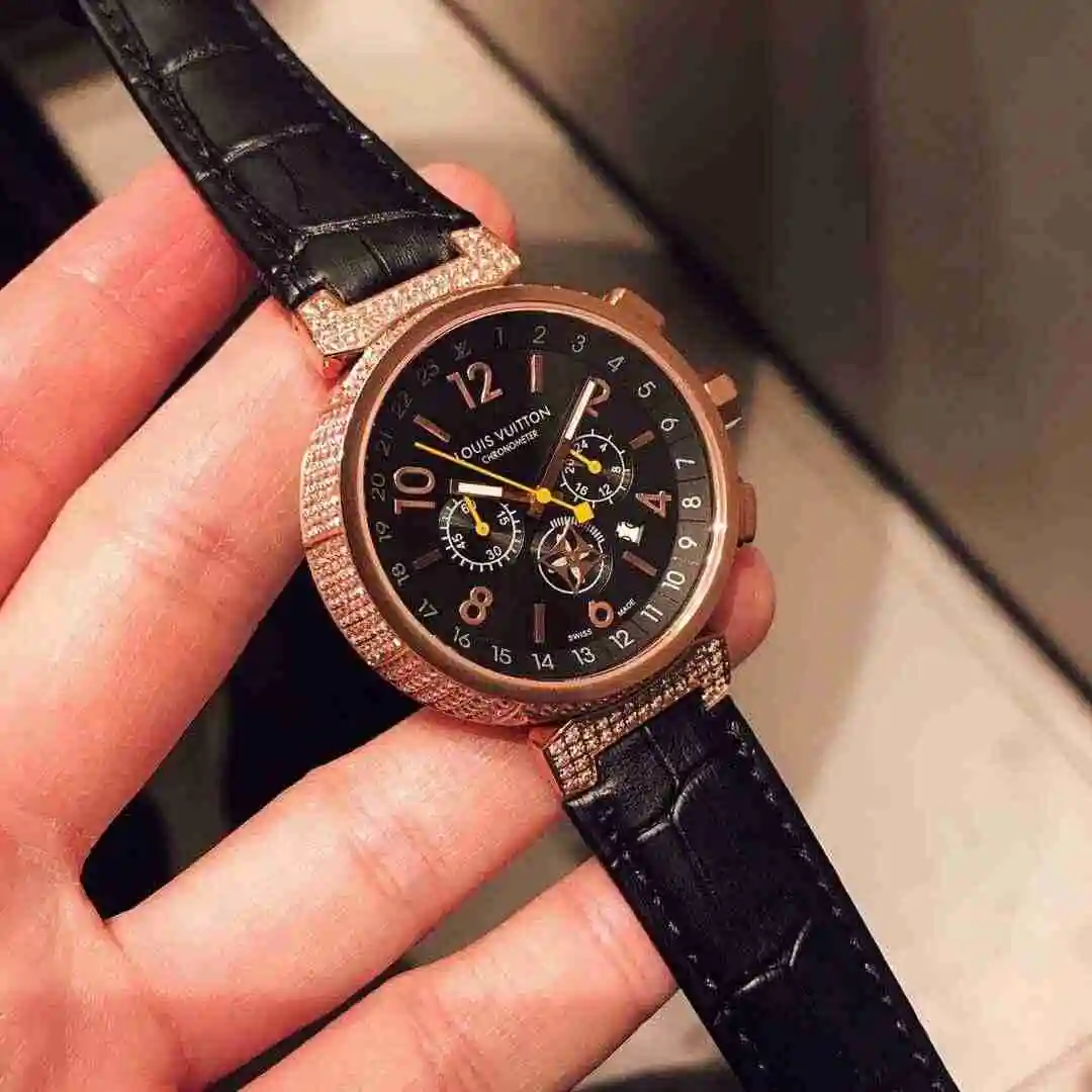 General Watches LV watch for men with original fully automatic mechanical movement, top grade 316 precision steel case with mineral super strong mirror diameter 41mm KK06250 view 8