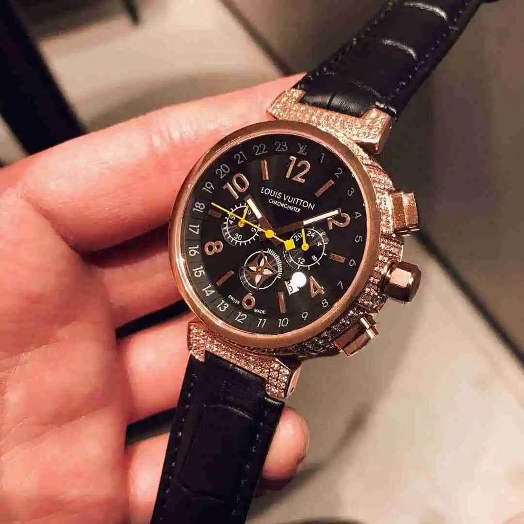 General Watches LV watch for men with original fully automatic mechanical movement, top grade 316 precision steel case with mineral super strong mirror diameter 41mm KK06250 view 9