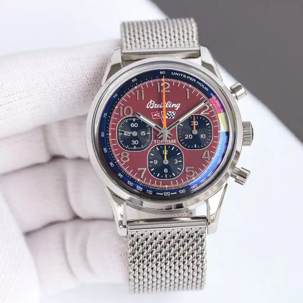 General Watches Breitling Bai@Nianling watch men's watch with original fully automatic mechanical movement top 316 stainless steel case strap mineral super mirror diameter 42mm KK view 6