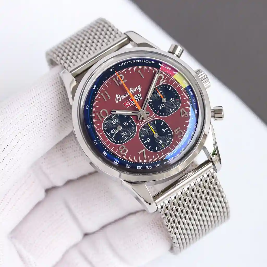 General Watches Breitling Bai@Nianling watch men's watch with original fully automatic mechanical movement top 316 stainless steel case strap mineral super mirror diameter 42mm KK view 7