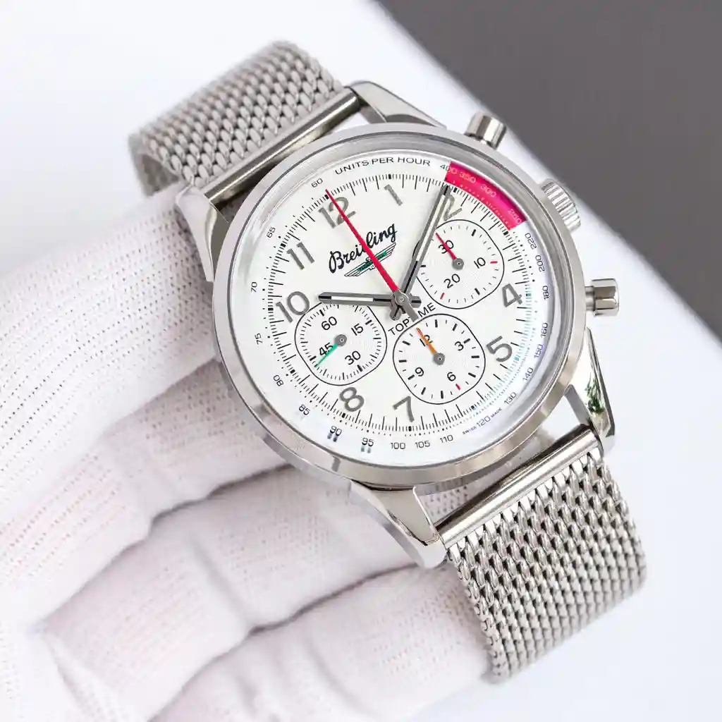 General Watches Breitling Bai@Nianling watch men's watch with original fully automatic mechanical movement top 316 stainless steel case strap mineral super mirror diameter 42mm KK view 9