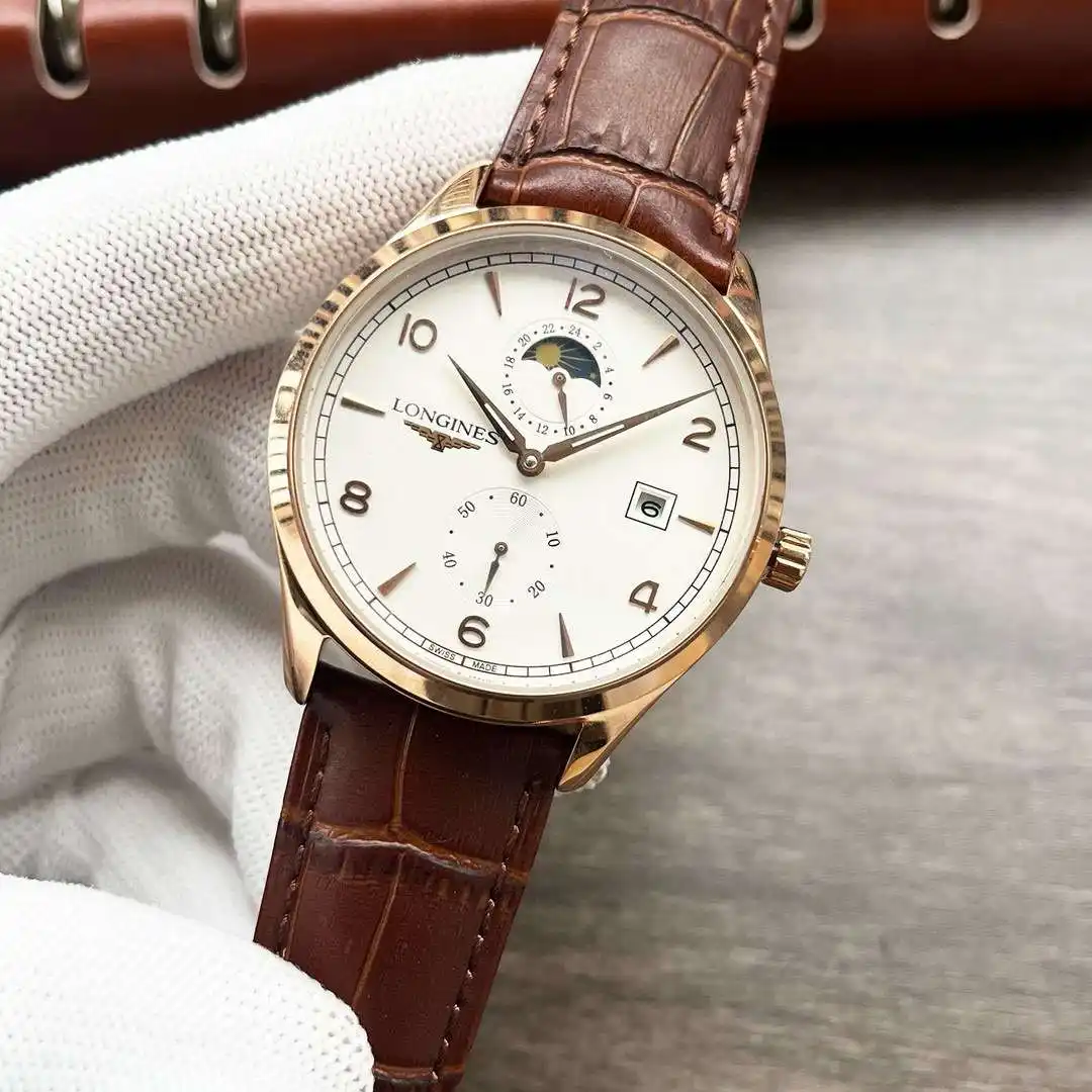 General Watches Longines Watch Lang@ men's watch with original fully automatic mechanical movement, top-grade 316 stainless steel case and strap, mineral super mirror, diameter 42mm KK04050 view 6